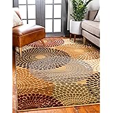 Unique Loom Barista Collection Area Rug - Java (5' 3" x 7' 1" Rectangle Beige/Black)