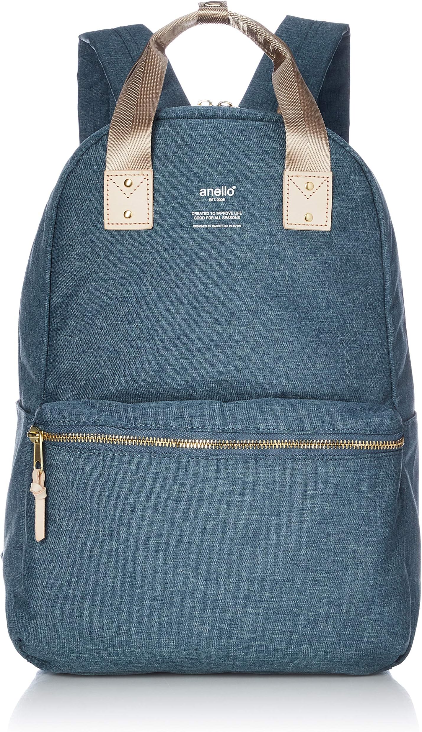 AnelloAT-C3161 Atelier Backpack with Handle A4 Size Storage Polyester 7 Pockets [Blue]