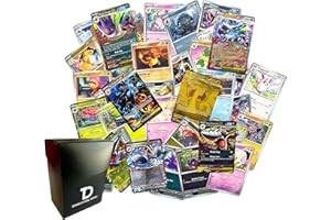 DAN123YAL Phantasmal Flames TCG Pokemon Compatible Random Assortment Bundle || Guaranteed Ultra Rare + 30 Random Cards Deck Box