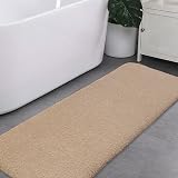 Non Slip Bath Mat Extra Large 50x178cm Beige Ultra Thick
