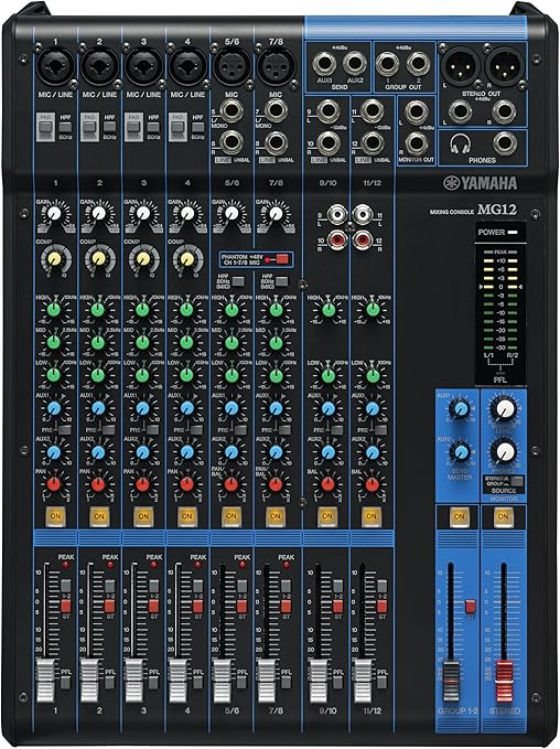 Yamaha MG12 12Channel Mixing Console Amazon.ca Musical Instruments, Stage & Studio