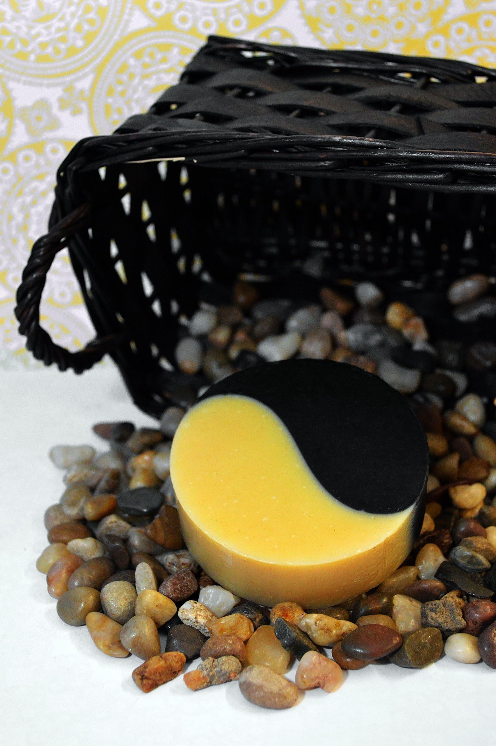 Shea Butter and Bentonite Clay Soap: Activated Charcoal, Peppermint Essential Oil, Turmeric, Vegan, Cruelty Free