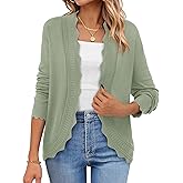 PRETTYGARDEN Cardigans for Women Lightweight Casual Long Sleeve Knitted Open Front Shrugs Sweaters 2026 Fall Clothes