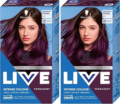 LIVE Urban Metallics Amethyst Chrome U69 Purple Permanent Hair Dye Pack of 2