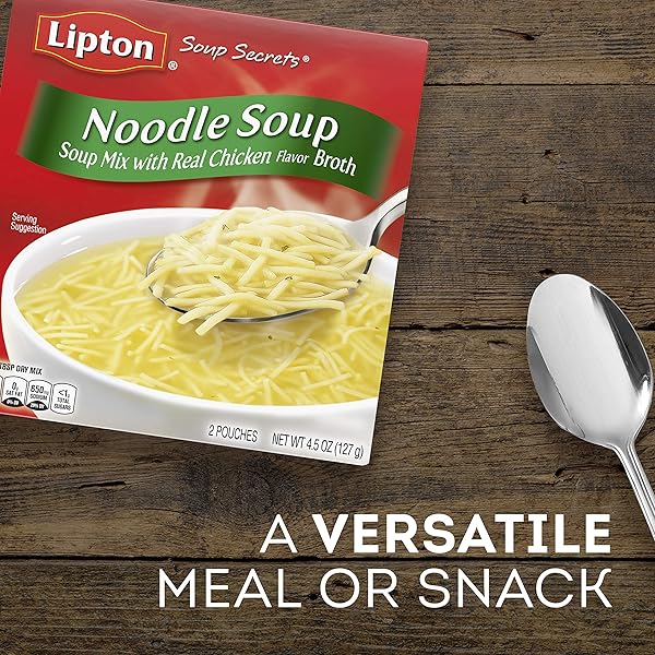 LIPTON SOUP SECRETS INSTANT SOUP MIX FOR A WARM CUP OF SOUP NOODLE SOUP MADE WITH REAL CHICKEN BROTH FLAVOR 4.5 OUNCE (PACK OF 1)