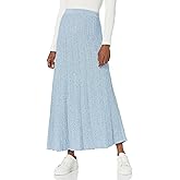 Monrow Women's Hs0063-marled Sweater Pleated Skirt