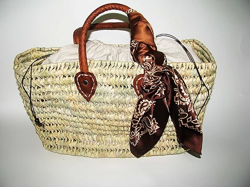 Amazon 加藤日砂 作品 ブラウン基調のバンダナ染色カラーかごバッグ カゴバッグ