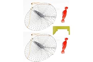 2-Piece of KUFA Stainless Steel Frame Casting Crab Trap & Crab Caliper Combo (CR55x2+CM1)