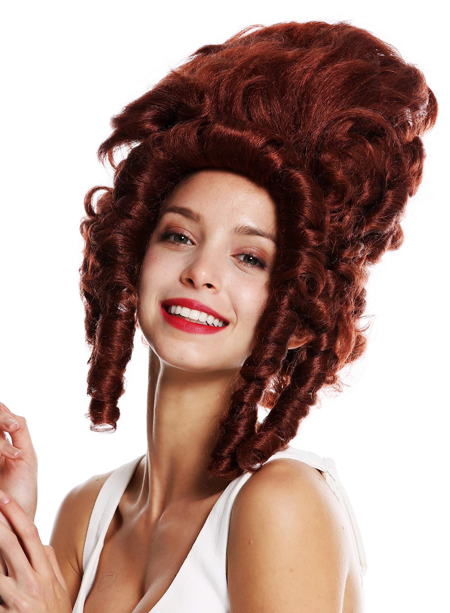 WIG ME UP - VK-38-130 quality women's wig theatre cosplay baroque Pompadour Marie Antionette countess noble woman copper red