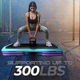 Yes4All NXP1 Adjustable Aerobic Step Platform with 4 Risers Teal Purple view 6
