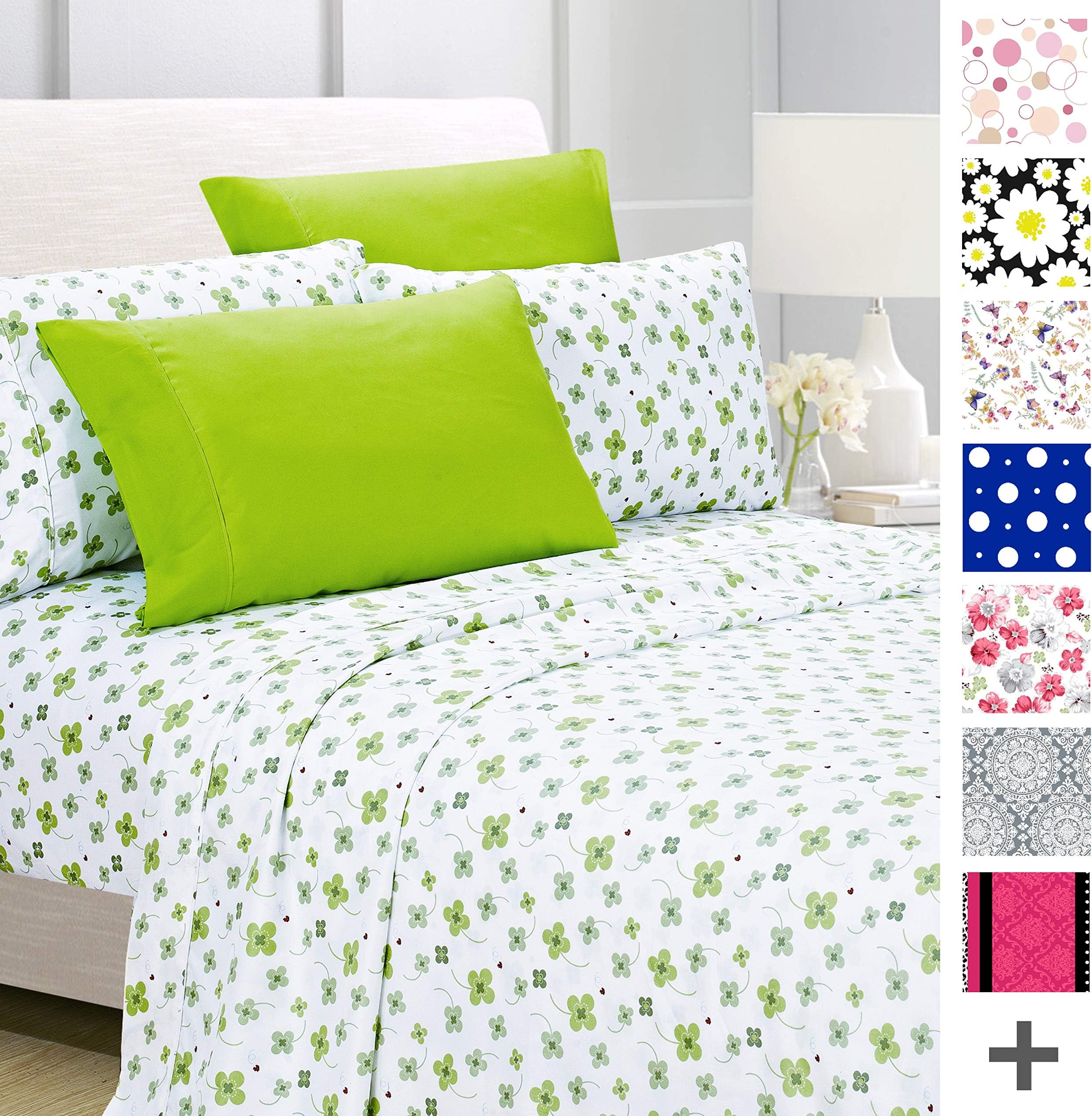 American Home Collection 4 Piece Bed Sheet Set Super Soft Brushed Microfiber - 14" Deep Pocket - Wrinkle Resistant…