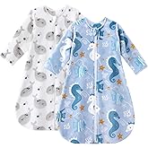 Yoofoss Baby Sleep Sack 18-24 Months, Long Sleeve Sleep Sack 1.5 Tog, Fleece Baby Wearable Blanket with 2-Way Zipper, Soft Warm