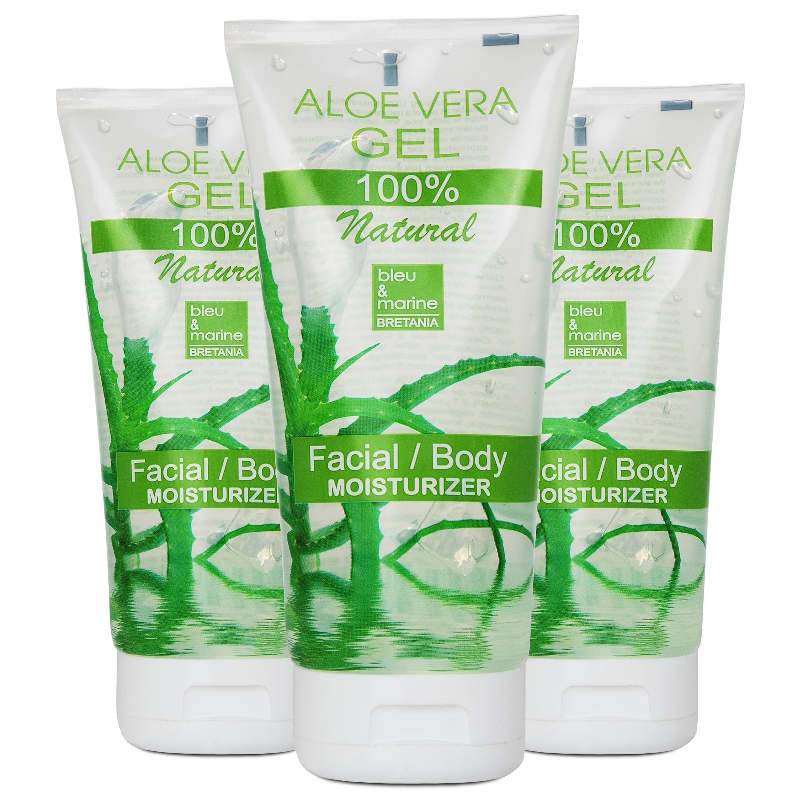 100% Natural Pure Aloe Vera Gel Pack | DIY Home Cosmetics | Hair Repair & Moisturiser | Skin Firming & Hydrating | Rapid Absorption, Clear Gel, Pack 3 x 200 ml