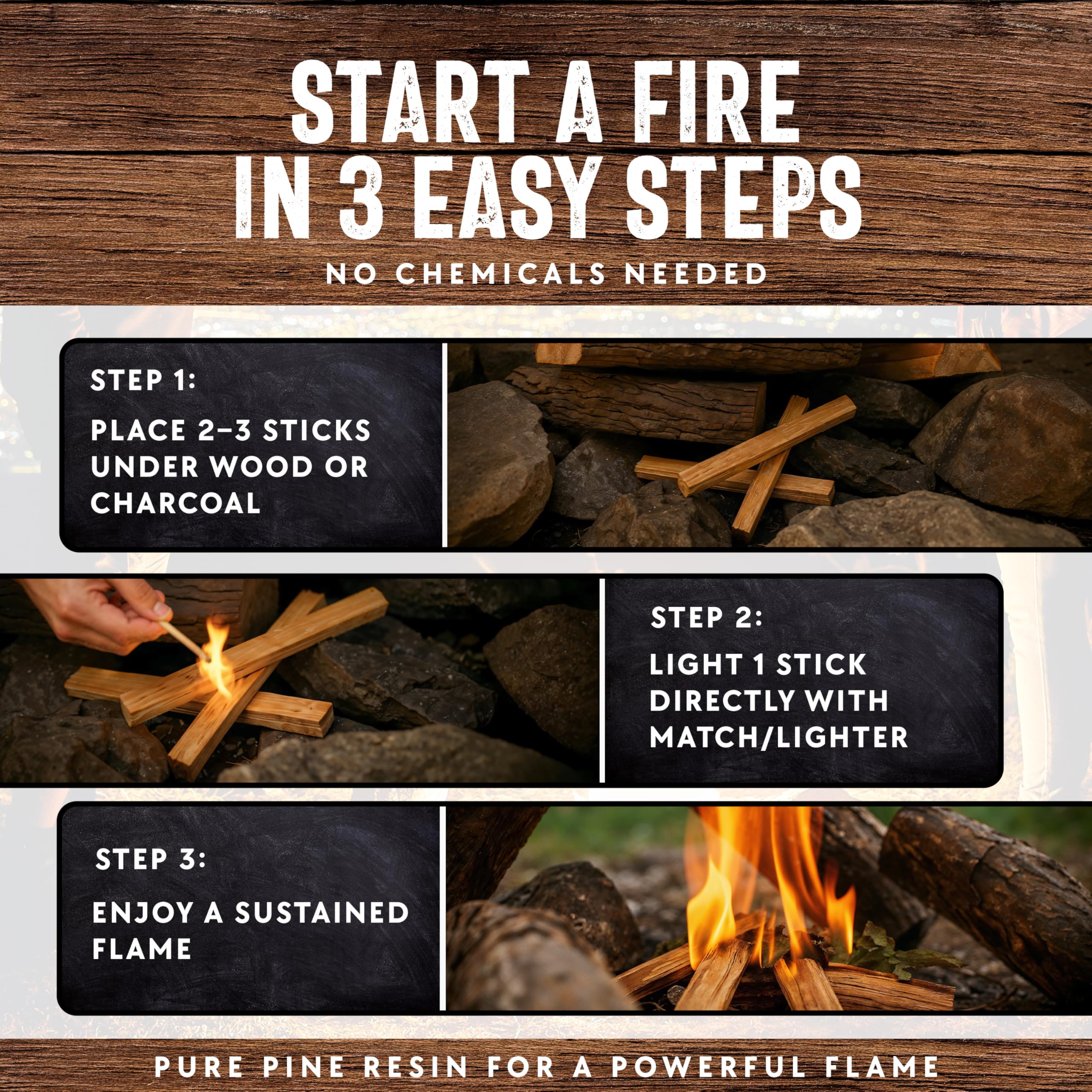 thumbnail image 2 of Aazon.co : GOATWOOD, All-Aerican Fatwood Firestarter Sticks 2 Lb Box 2 of 10