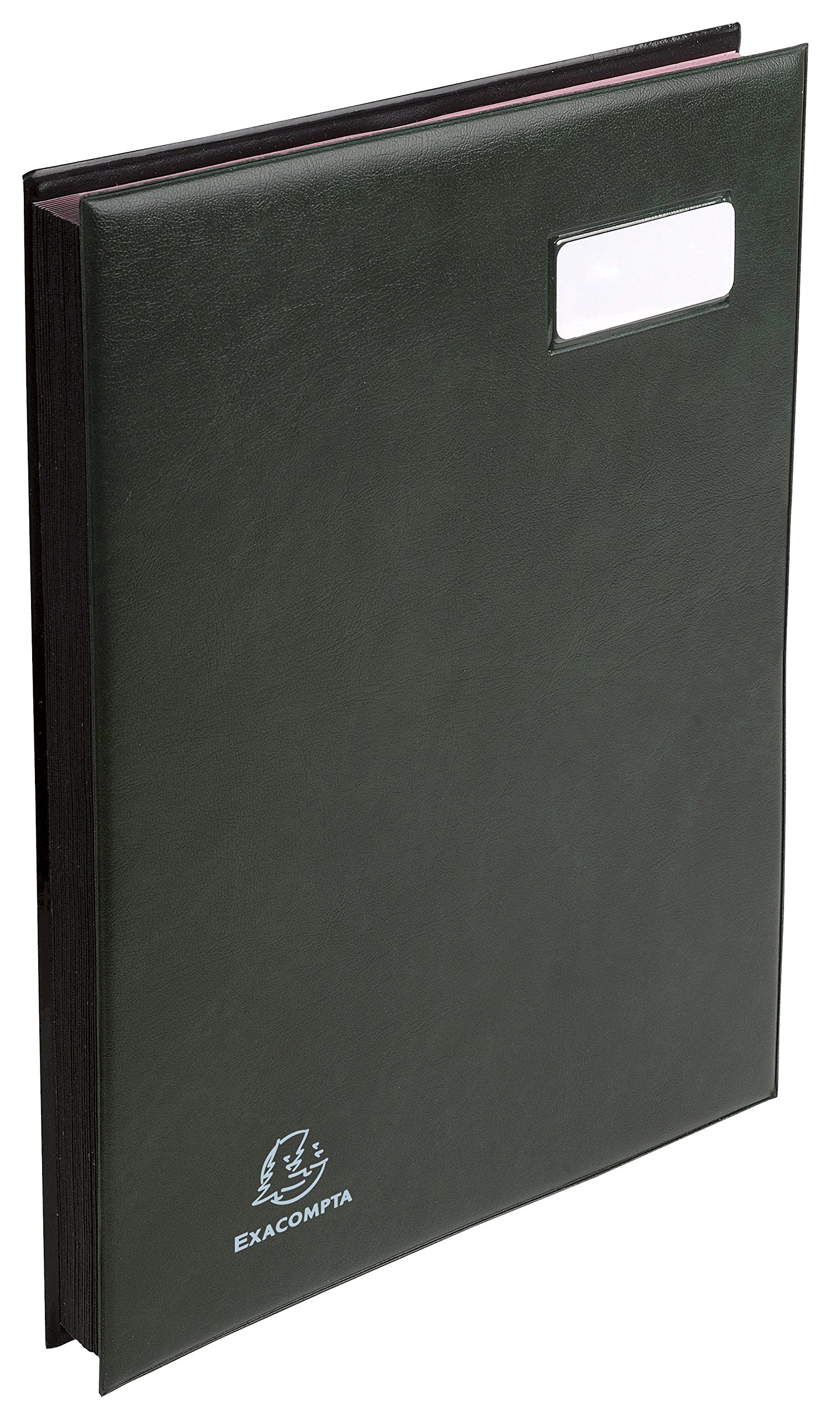 Exacompta - Ref 654799E - Excellence Signature Book - 240 x 320mm in Size, Suitable for A4 Documents, Expanding Spine, Polypropylene, 24 Compartments - Dark Green