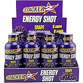 Stacker 2 Energy Shots Grape Flavor 2oz. Shots (24 Bottles)