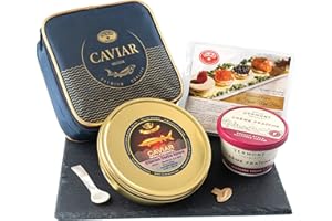 OLMA Siberian Osetra Aurora Caviar Gift Set - Includes 8.8 oz (250g) Caviar & Accompaniments - Rated Top Black Caviar in the World