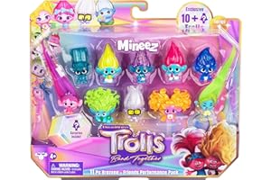 DREAMWORKS TROLLS Band Together Mineez 11pc Brozone + Friends Performance Pack - 11 Mineez 1.5 Inch Collectible Figures and 1 Accessory