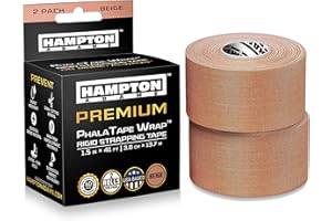 Hampton Adams | As Seen on Shark Tank | Blister Prevention Tape (2-Pack) | 41 ft | Strong Adhesive Strapping Tape for Backpacking Running Hiking Trail Climbing Athletes & Active Lifestyles (Beige)
