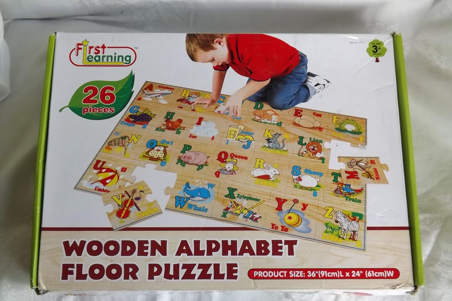 wooden alphabet floor puzzle