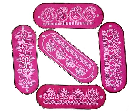 Oramsa Ready to use Draw Border Design Net Rangoli Stencil (33x12cm) - 5 Pieces