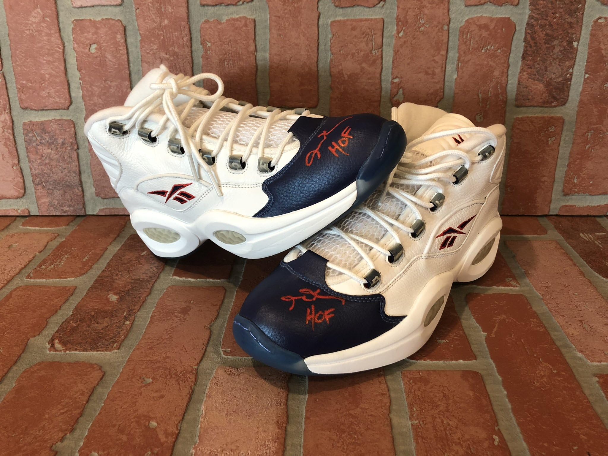 Allen Iverson autographed signed Original 1996 Rookie Sneakers 76er's JSA w/COA