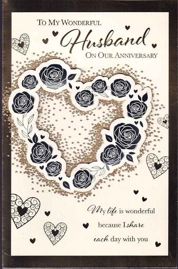 Husband Anniversary Card To My Wonderful Husband On Our Anniversary Extra Large Card Amazon Co Uk Garden Outdoors