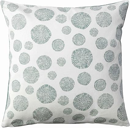 Ikea Asie Tradpalm Housse De Coussin Vert Blanc Amazon Fr Cuisine Maison