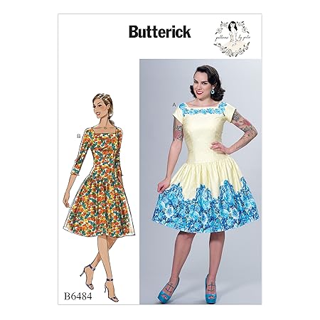 Butterick Patterns 6485 A5 Misses Dress Sizes 6 14 17 X 0 5 X 22 Cm Multi Colour Tissue Home Kitchen Patterns Templates Cate Org