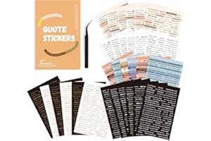 Bomichi Scrapbook Supplies, 40 Sheets 2370 Pcs Word Quote Stickers Scrapbooking Supplies, Junk Journal Supplies for Scrapbook Junk Journal Bullet Journal DIY Craft Card Making