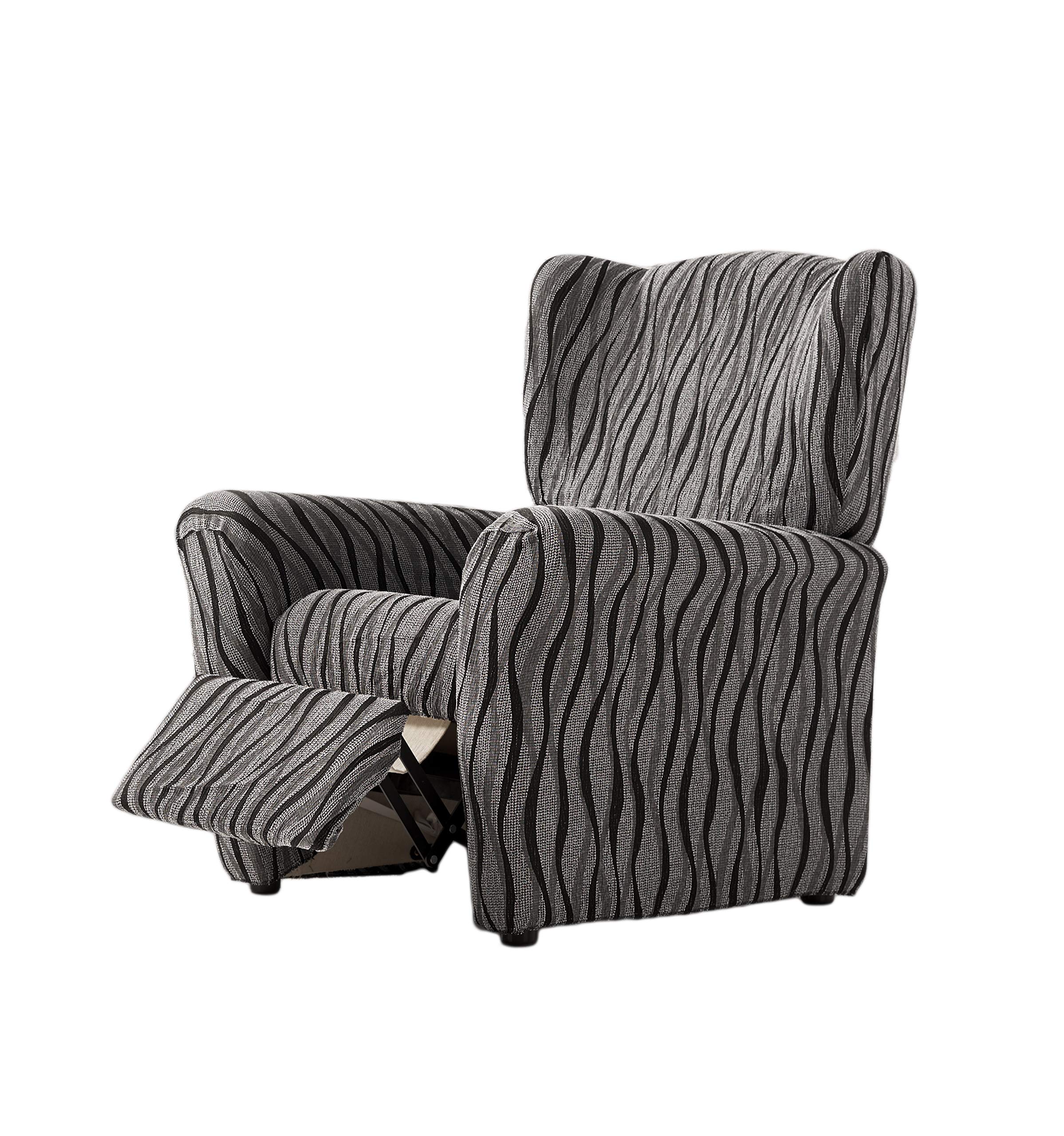 Zebra Fabric 42700 Sesselhusse Elastic Andromeda Grey