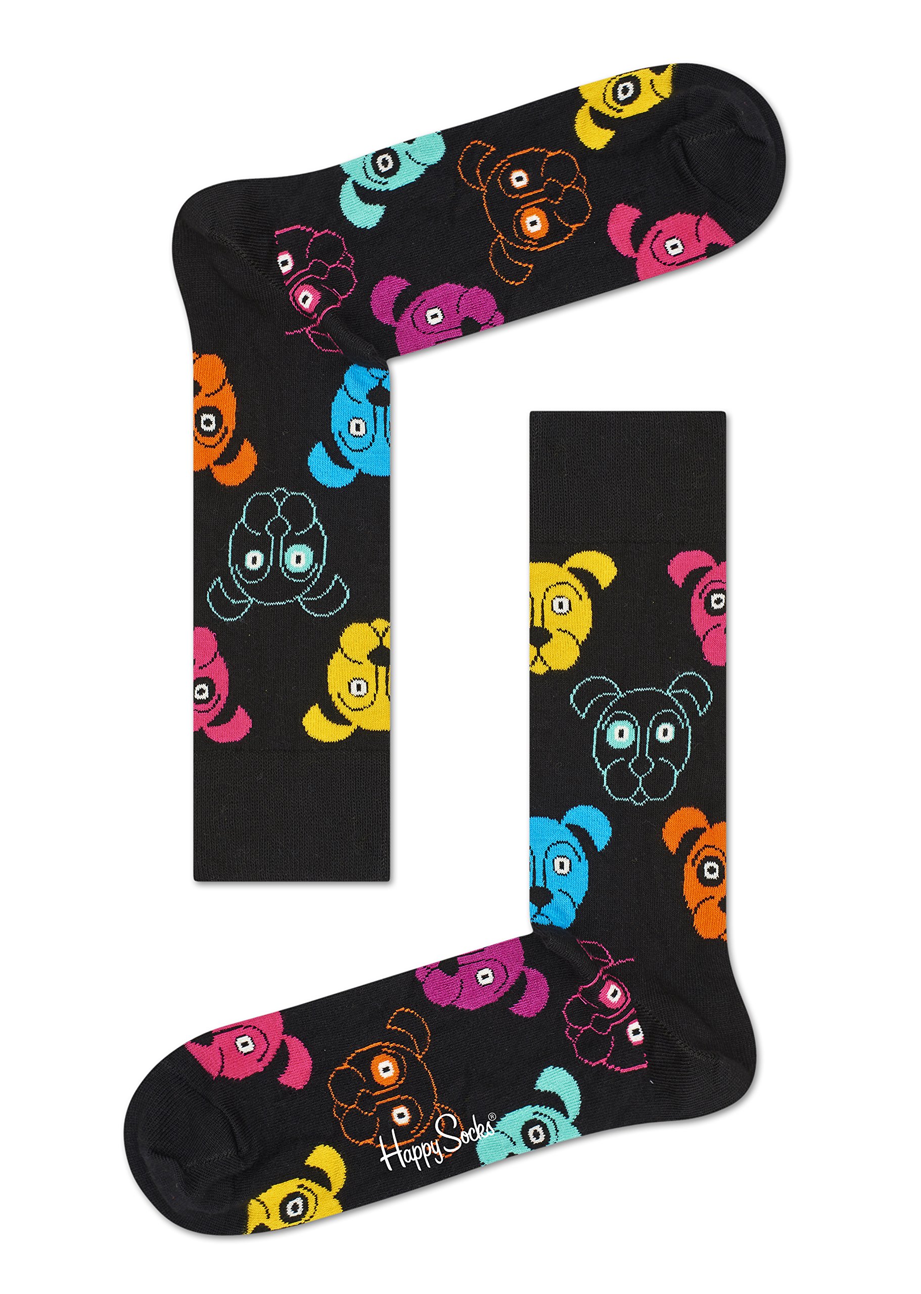 Happy Socks Women's Dog Sock 3/4 Socks, Multicolour (Multicolour 900), 4-7 (Manufacturer Size:36-40)