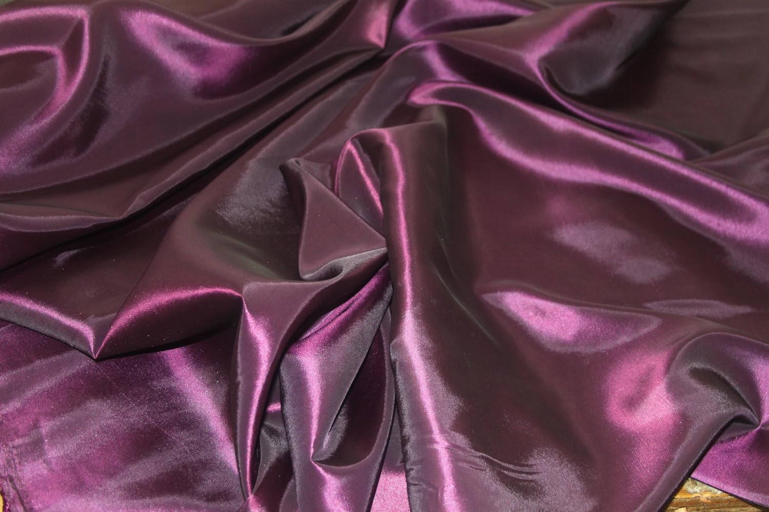 Gothic Purple Shot Black Silk Taffeta Curtains Roman Blinds
