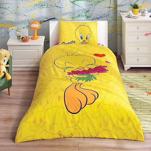 Amazon Com Looney Tunes Tweety Hearts 3 Pcs Twin Single Size