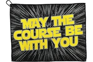 Wolf Golf Towels - May The Course Be with You Golf Towel - Golf Accessories for Men - Golf Gifts for Men - Printed Funny Golf Towel