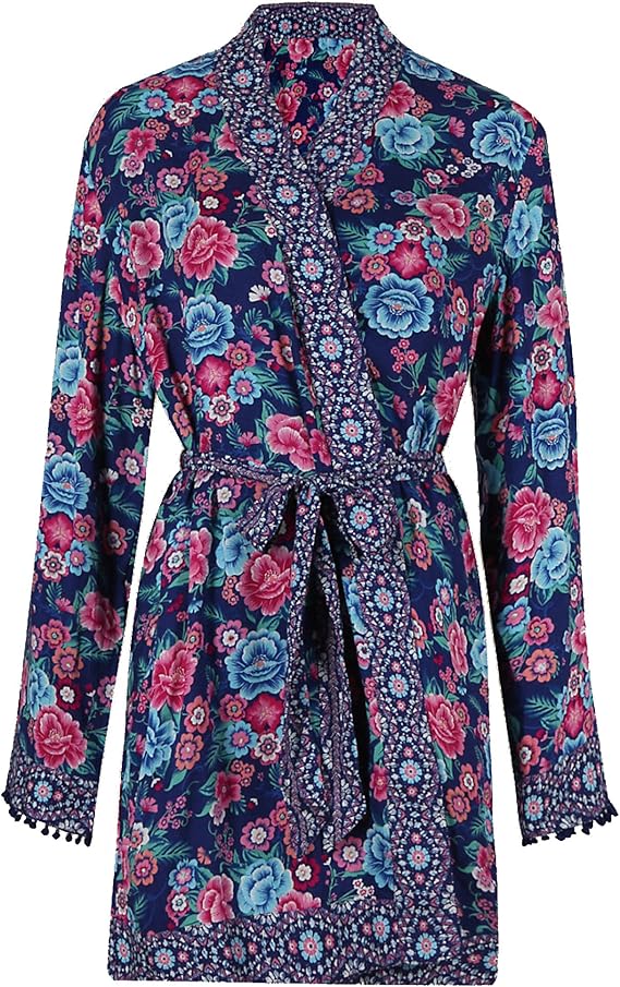 Marks & Spencer Womens per UNA Floral Wrap Relaxed Dressing Gown M&S