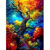 igoodom Colorful Tree Diamond Art Kits for Adults, DIY Wall Decor | Diamond Painting Kit - Sparkling Full Drill Design Perfect for Home Decor, Holiday Gifting, And Relaxing Crafting 12x16inch