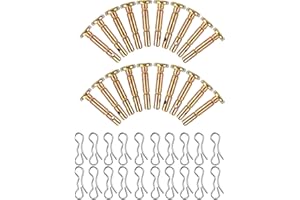 Tvwen 20 pcs Shear Pins + 20 pcs Cotters Pins for 738-04124A Troy Bilt 714-04040 738-04124 Snowblowers Replacement