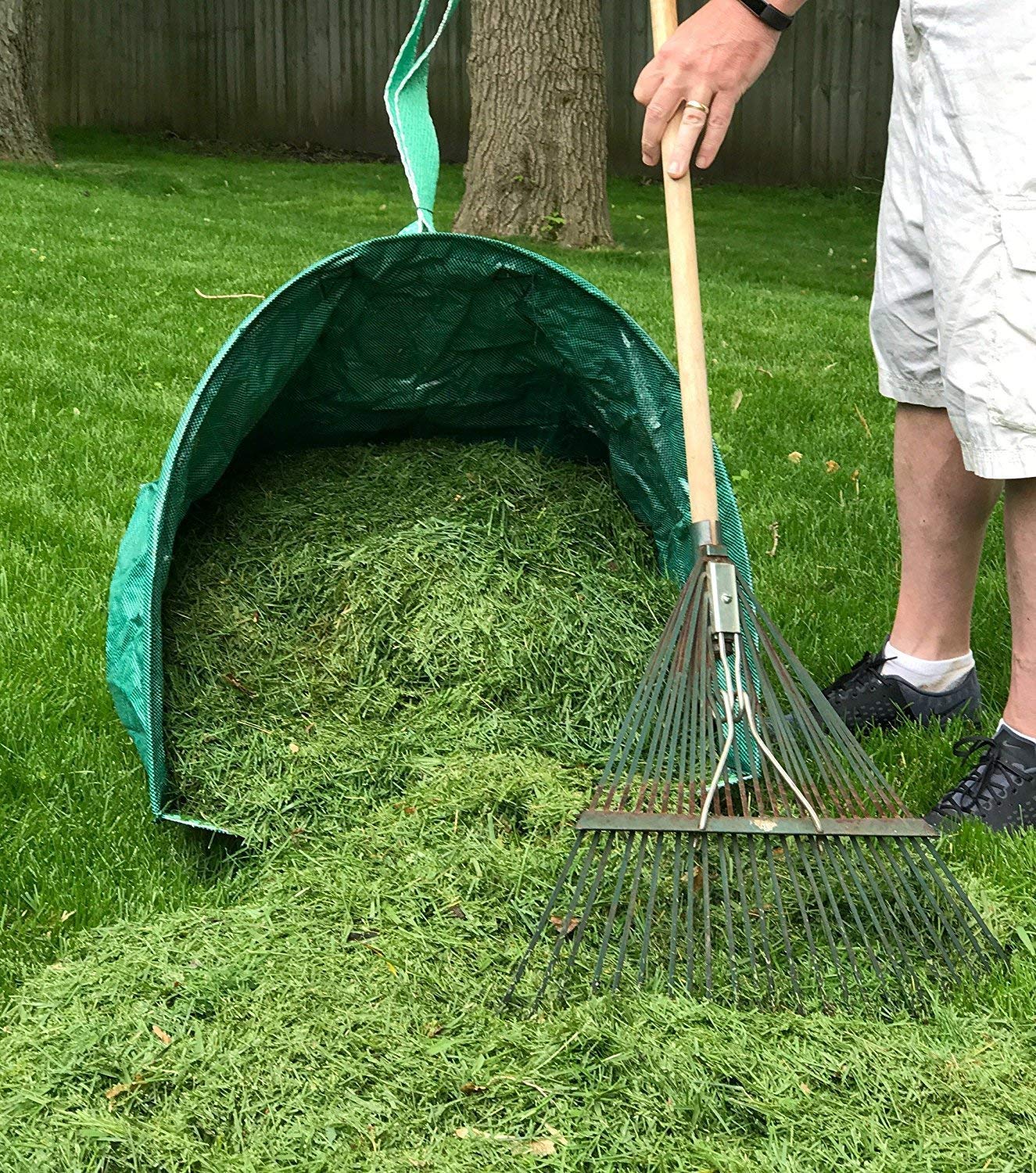Lawn and Leaf Bags (2) Reusable Garden Bags Collapsible Yard Waste