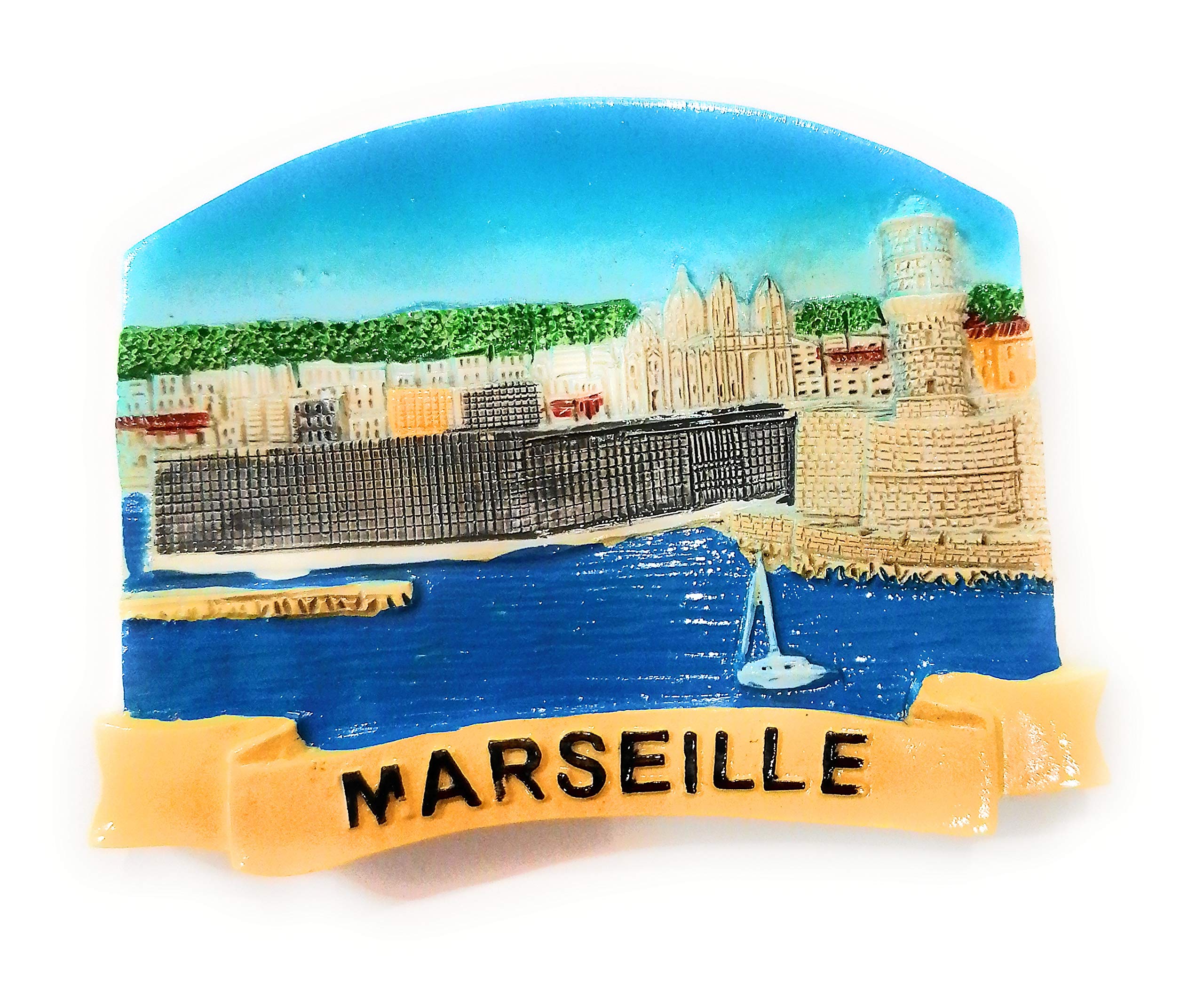Ace of Hearts Magnet Marseille The Old Port 7 x 6 cm