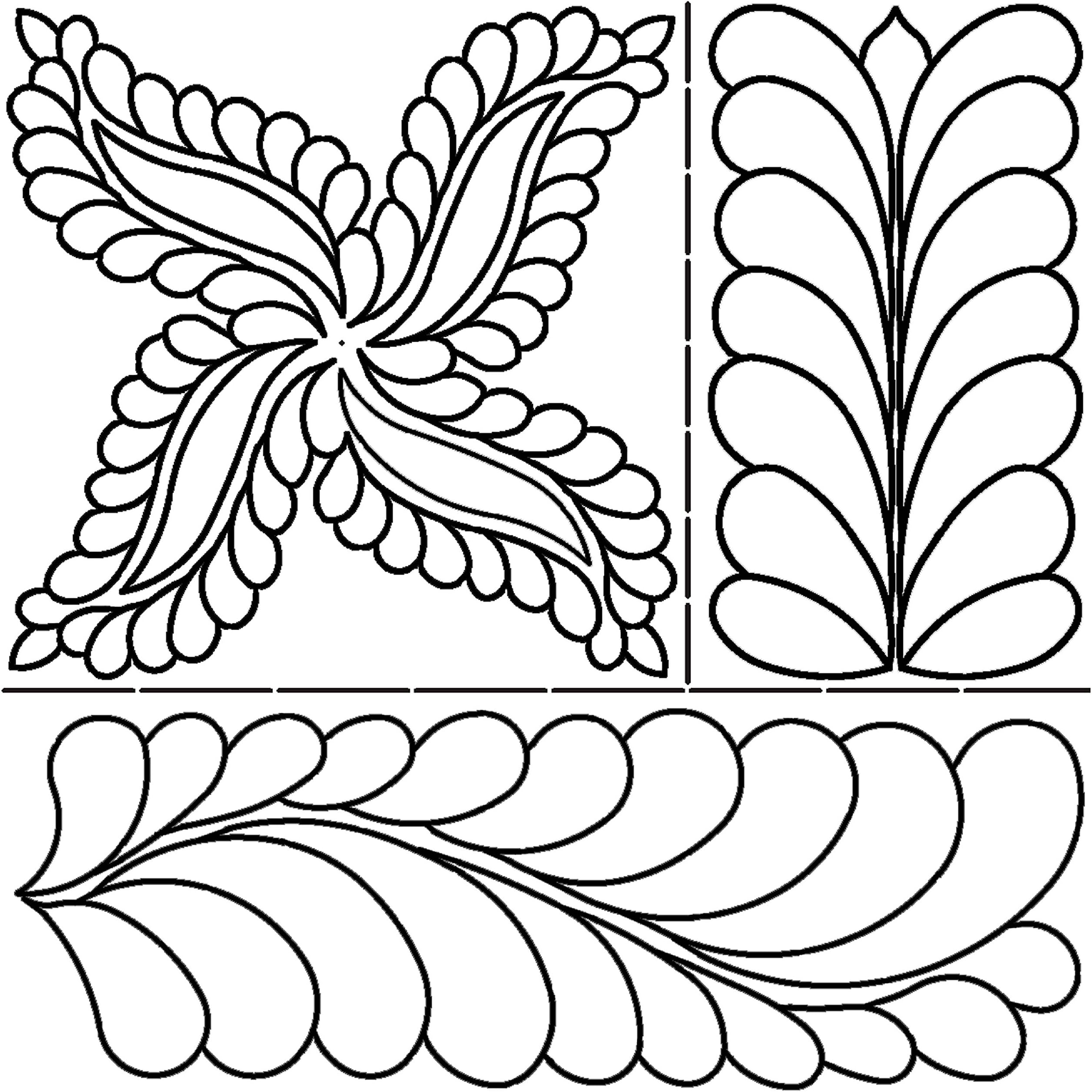Sten Source 17-Inch by 20-Inch Quilt Stencils by Pepper Cory-C. L. Fab, Feathers