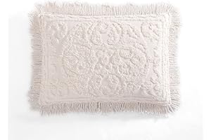 Beatrice Home Fashions Medallion Chenille Bedspread, Standard Sham, Blush