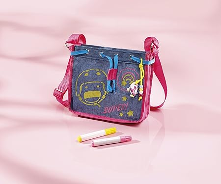 Soy Luna Bastel-Set: Umhänge-Tasche mit Soy Luna-Motiv – zum Selber Verzieren mit Perlen, Anhängern und Stiften