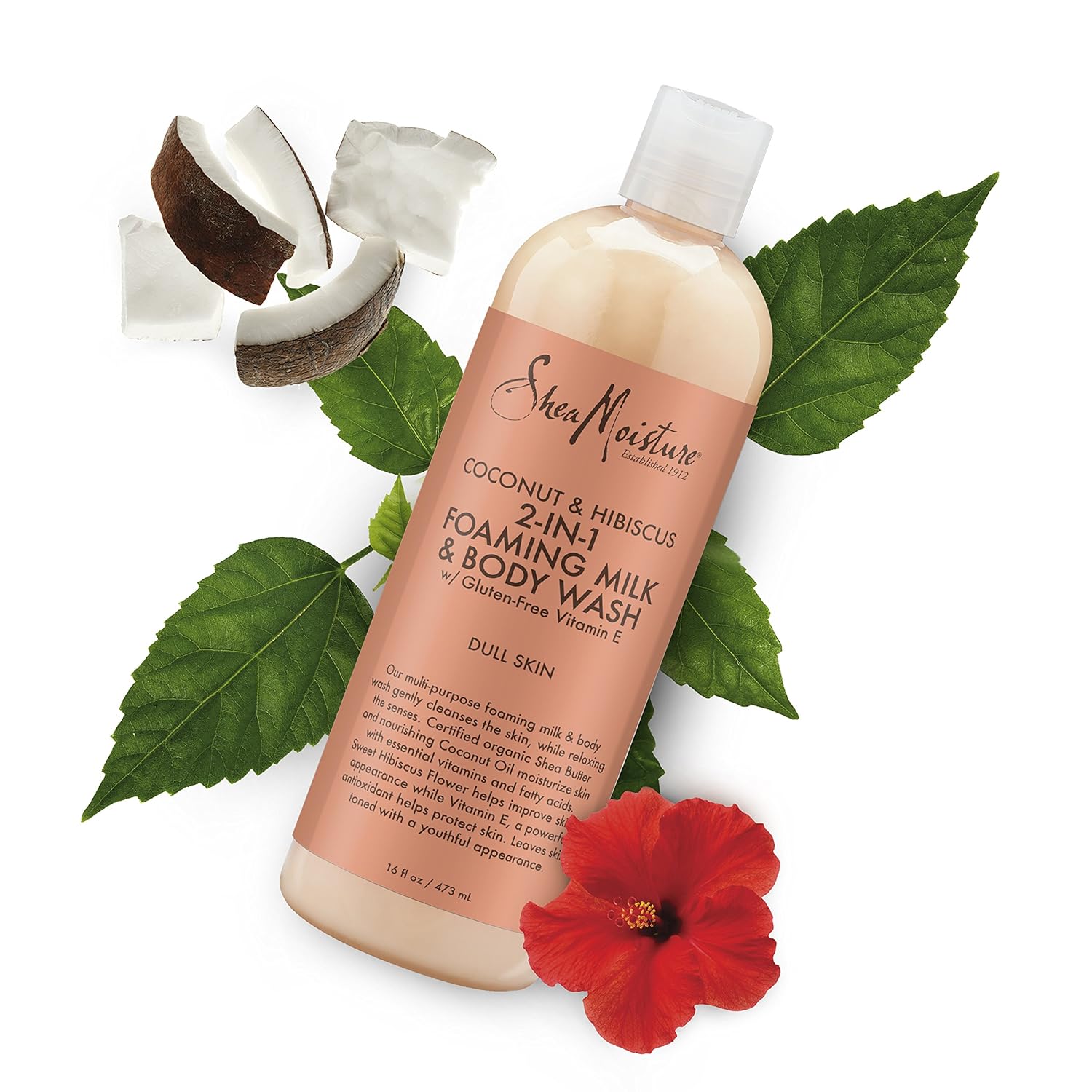 shea moisture coconut & hibiscus foaming milk & body wash