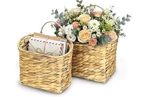 YINGXUN Hanging Basket - Wall Baskets for Organizing Wicker Front Door Storage Woven Decor