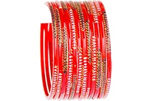 JD'Z COLLECTION Indian Jewelry Bangles Set Bollywood Style Bangle Bridal Ethnic Dailywear Glass Bangles Set