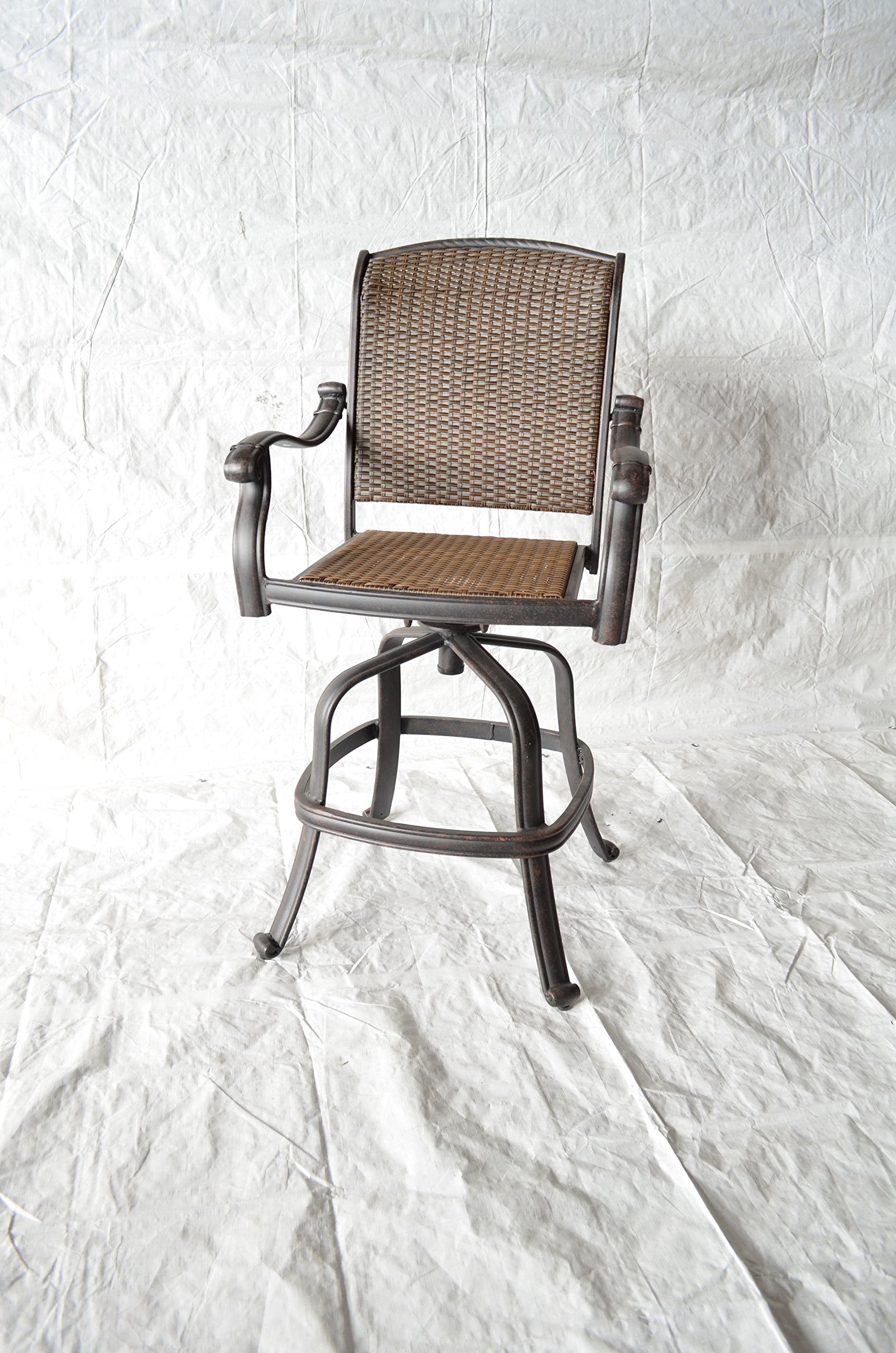 sundale outdoor bar stools on Santa Clara Outdoor Patio Set 6pc Swivel Barstools 30 H Dark Bronze Cast Aluminum Buy Online In Aruba At Aruba Desertcart Com Productid 41829461