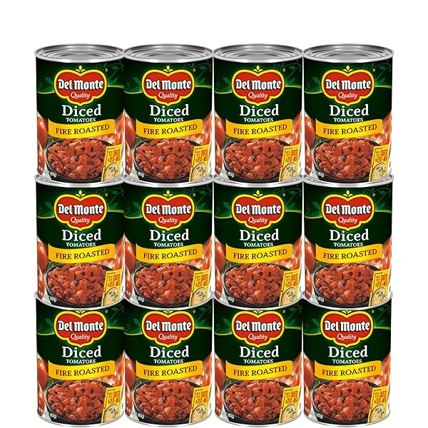 DEL MONTE FIRE ROASTED DICED TOMATOES, 14.5 OZ...