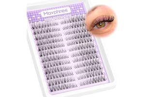 MAVPHNEE Lash Clusters Natural DIY Lash Extensions C Curl Cluster Eyelash Extensions Cat Eye Left+Right Cluster Lashes 216 Pcs Wispy Eyelash Clusters for Beginners