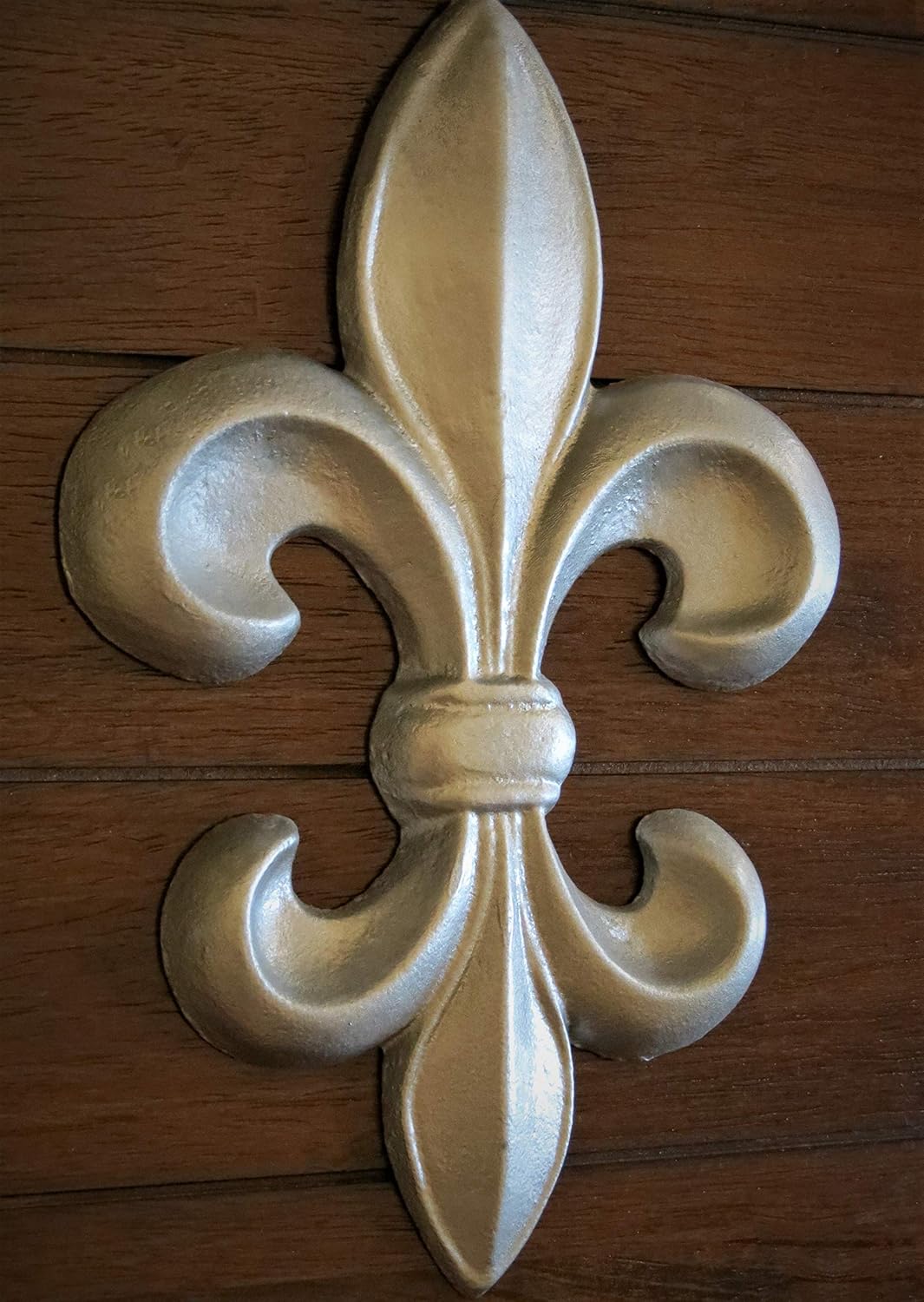 Fleur De Lis Metal Wall Art Silver or Pick Color Cast Iron Wall Sign Cast Iron